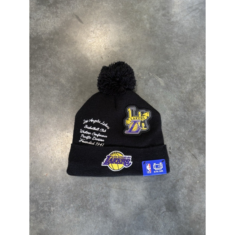 Los Angeles Lakers NBA Embroidered Pom Beanie Brand New With Tags